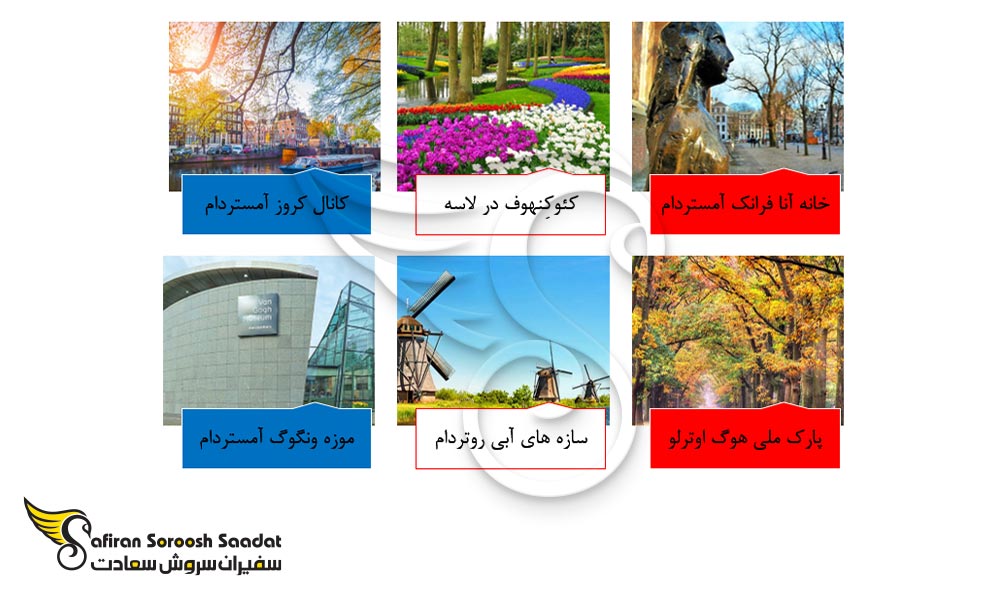 بهترین مکان های دیدنی کشور هلند