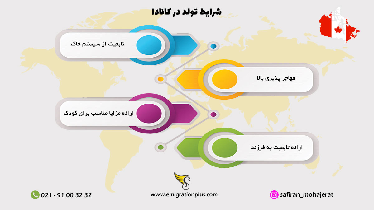 اینفوگرافیک تولد در کانادا