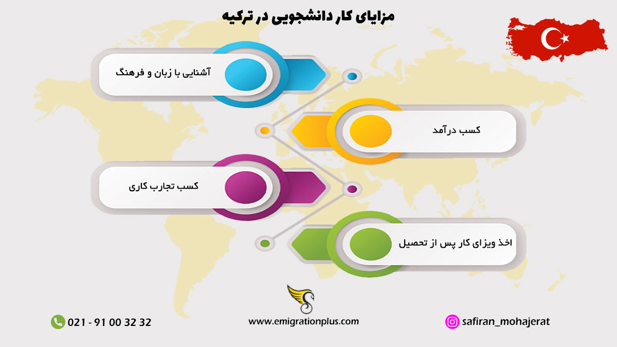 اینفوگرافیک کار دانشجویی در ترکیه