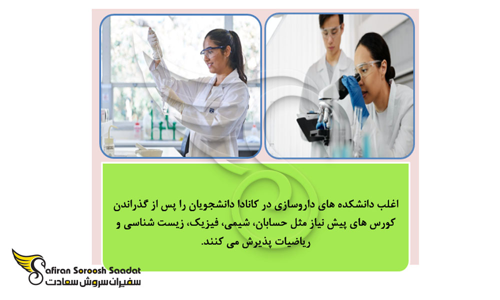شرایط دریافت پذیرش داروسازی در کانادا