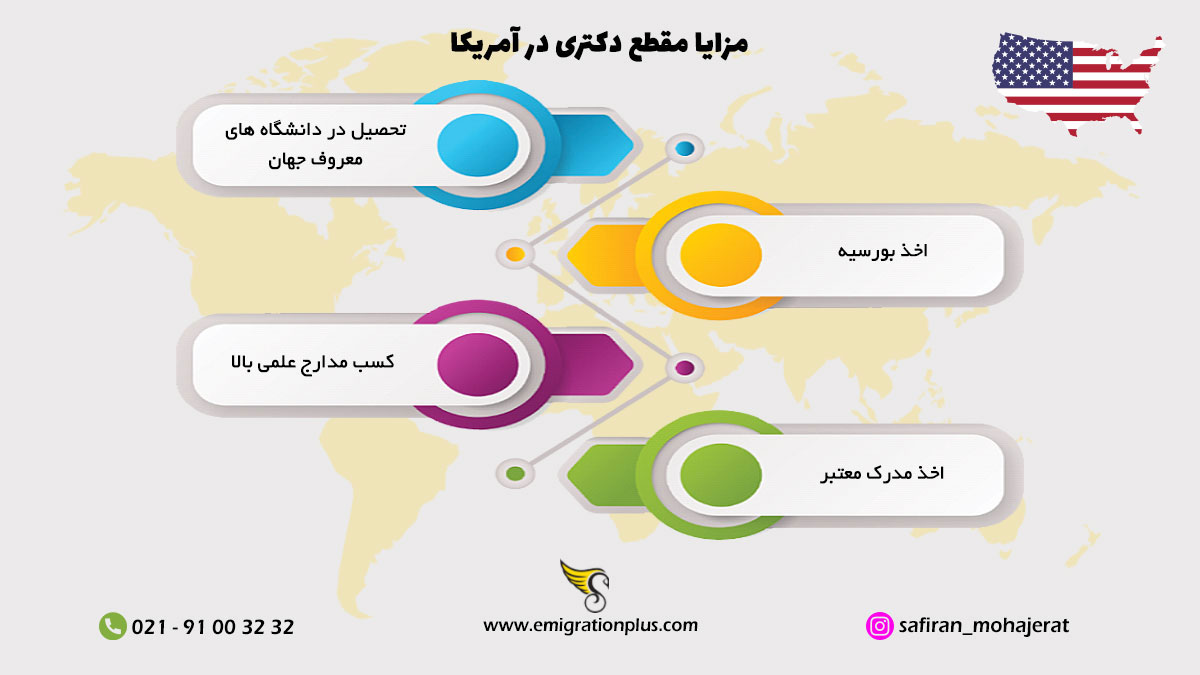 اینفوگرافیک دکتری در آمریکا