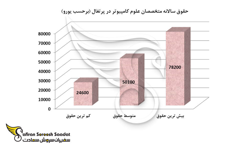 وضعیت درآمد متخصصان رشته علوم کامپیوتر در پرتغال
