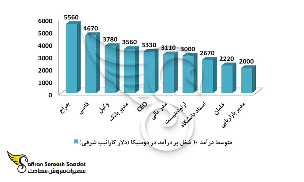 10 شغل پر درآمد در دومینیکا