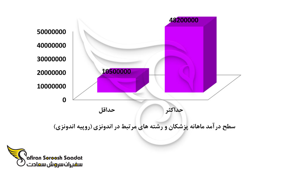 حداقل و حداکثر درآمد ماهانه پزشکان در اندونزی