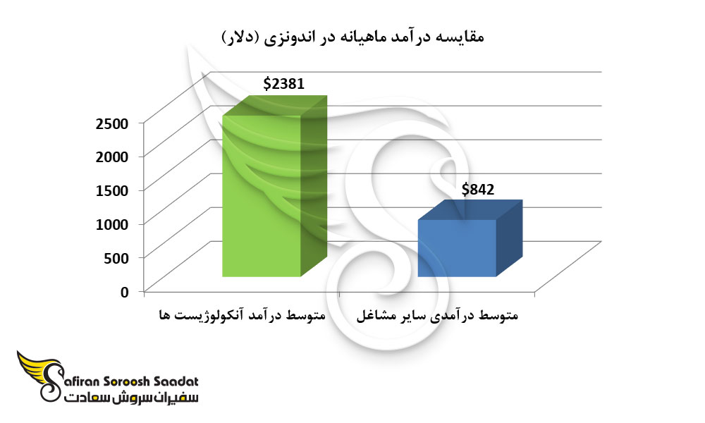 مقایسه درآمد ماهیانه در اندونزی