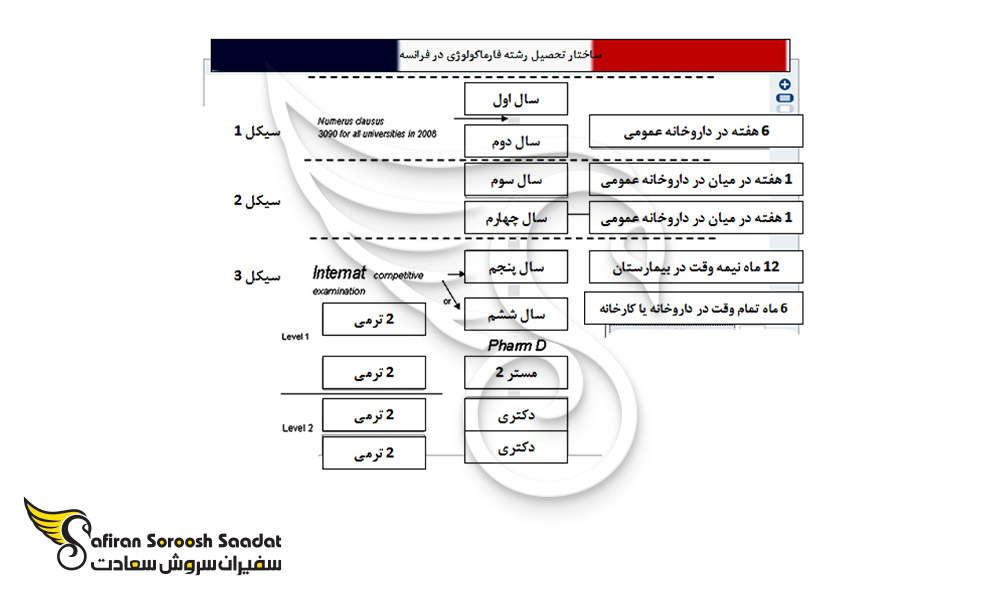 ساختار کورس رشته فارماکولوژی در فرانسه