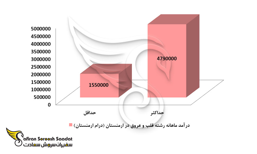 حدود درآمد رشته قلب و عروق در ارمنستان