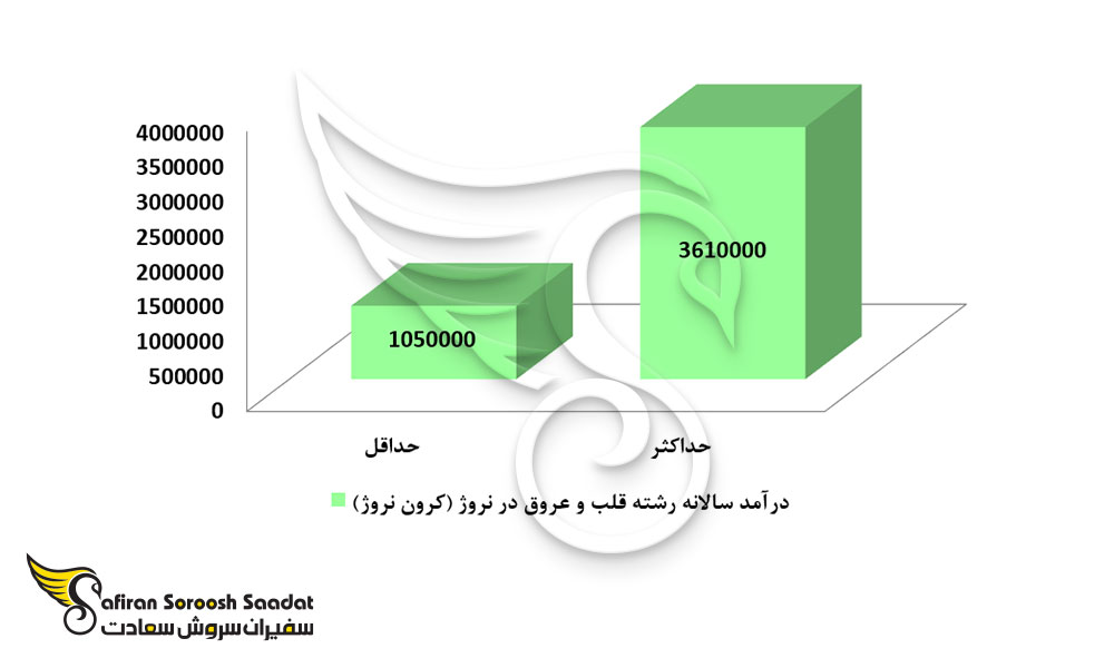 درآمد سالانه رشته قلب و عروق در نروژ