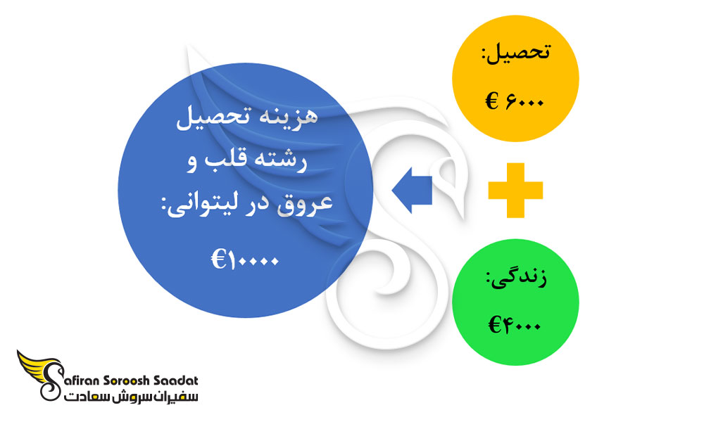هزینه تحصیل و زندگی رشته قلب و عروق در لیتوانی