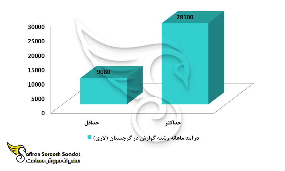 حدود درآمد رشته گوارش در گرجستان