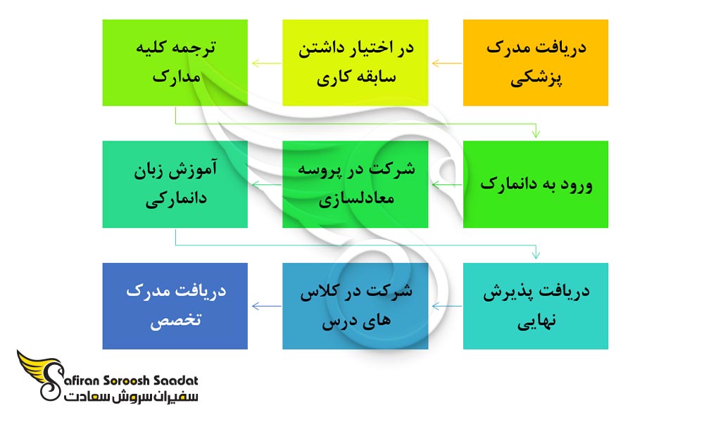 پروسه دریافت پذیرش در رشته جراحی مغز و اعصاب  در دانمارک