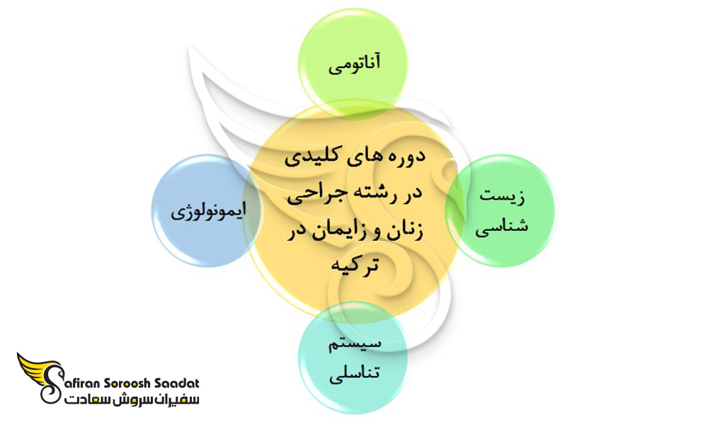 ساختار دوره های رشته جراحی زنان و زایمان در ترکیه