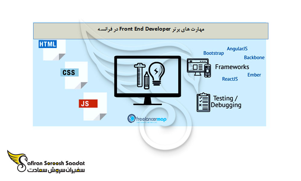مهارت های برتر Front End Developer در فرانسه