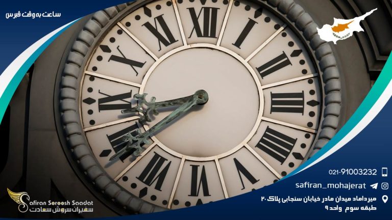 ساعت به وقت قبرس