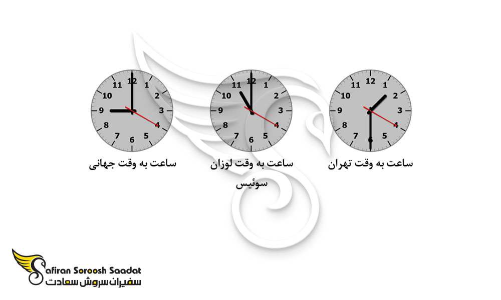 شرایط اختلاف ساعت در لوزان سوئیس و ایران