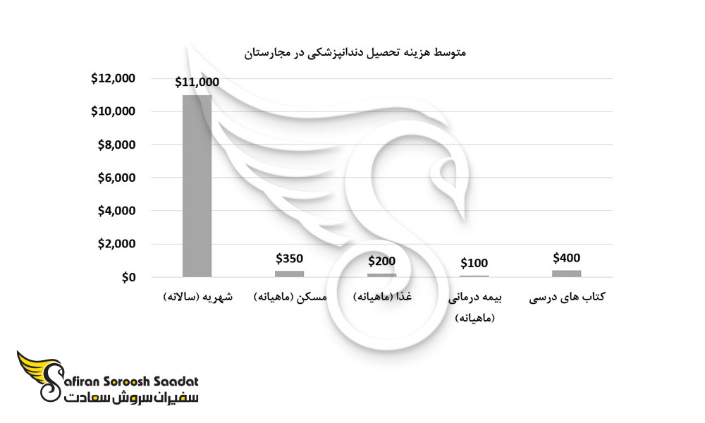 متوسط هزینه تحصیل دندانپزشکی در مجارستان