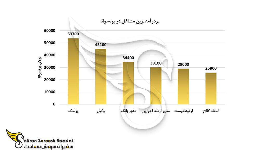 پردرآمدترین مشاغل در بوتسوانا