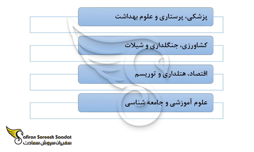 رشته های دارای پایان نامه در فیجی