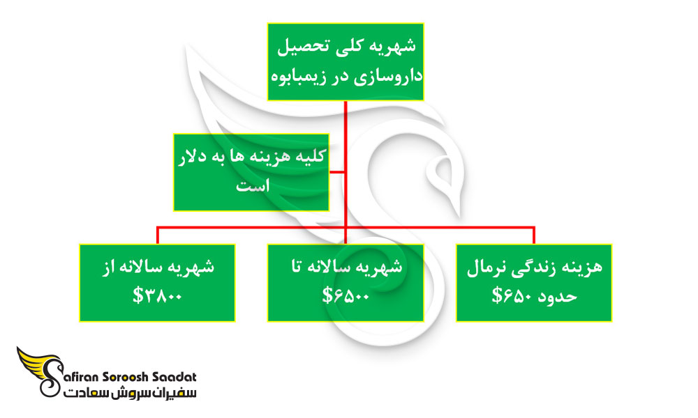 شهریه کلی تحصیل داروسازی در زیمبابوه