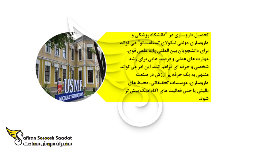 بهترین دانشگاه مولداوی در رشته داروسازی