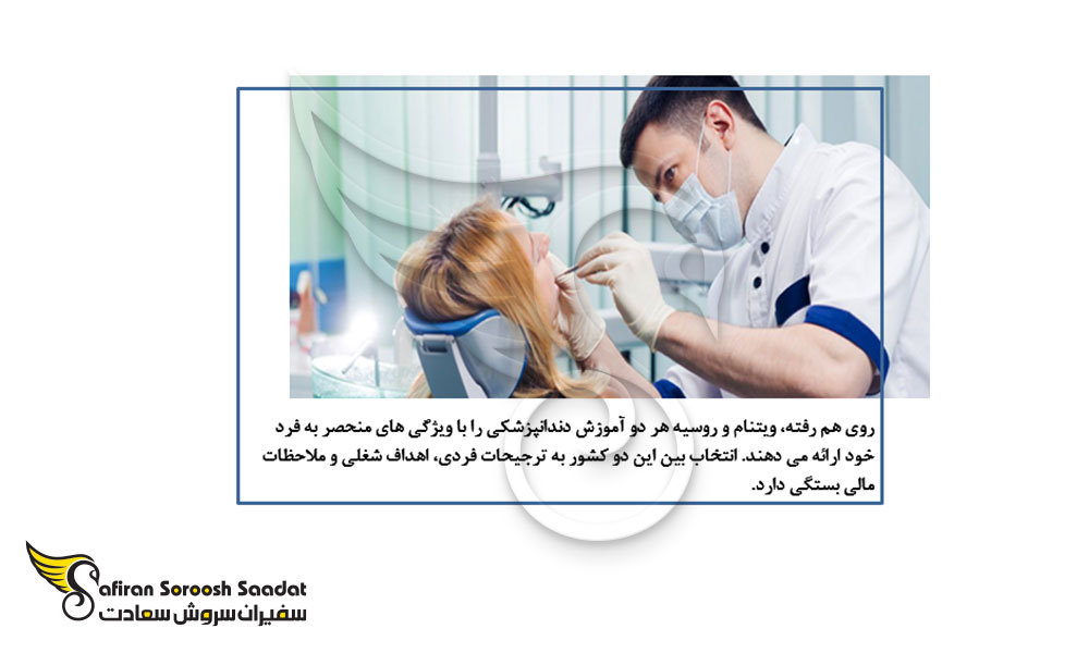 شرایط تحصیل رشته دندانپزشکی در روسیه و ویتنام