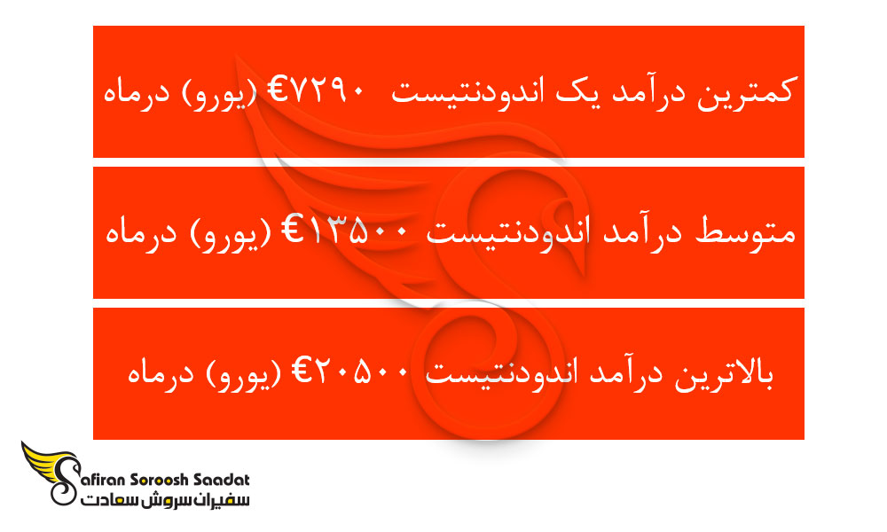 متوسط درآمد یک اندودنتیست در هلند