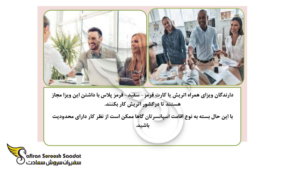 دارندگان ویزای همراه اتریش یا کارت قرمز- سفید- قرمز پلاس