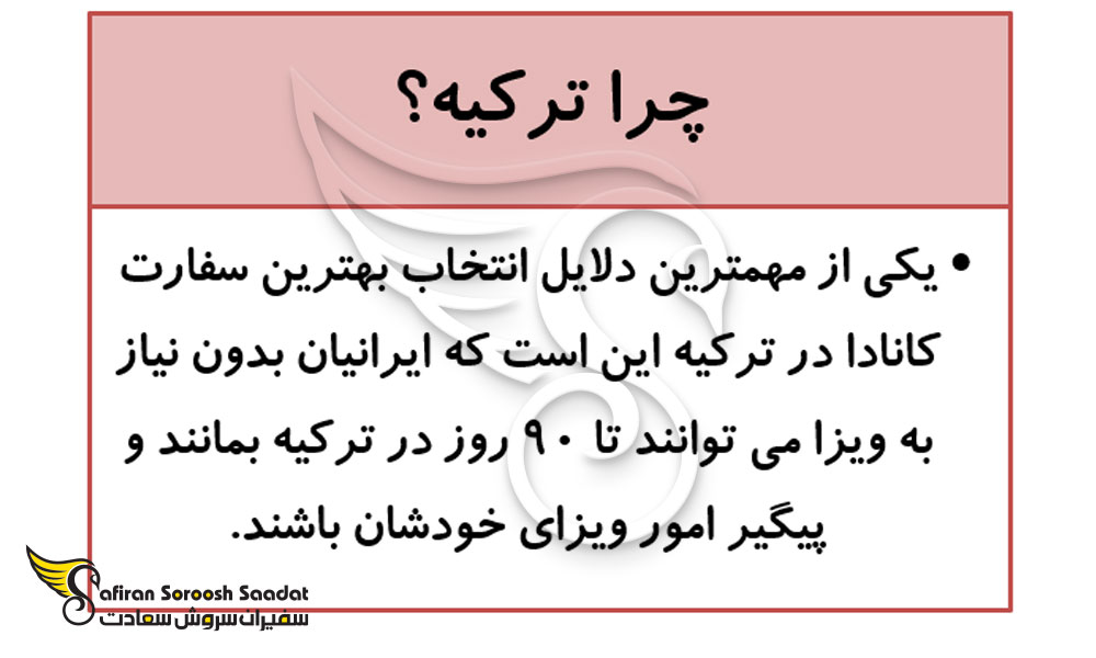 سفارت های کانادا در کشور همسایه ترکیه