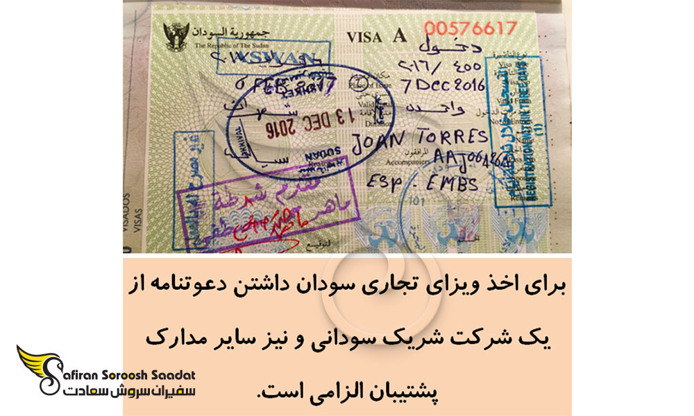 شرایط و الزامات ویزای تجاری سودان
