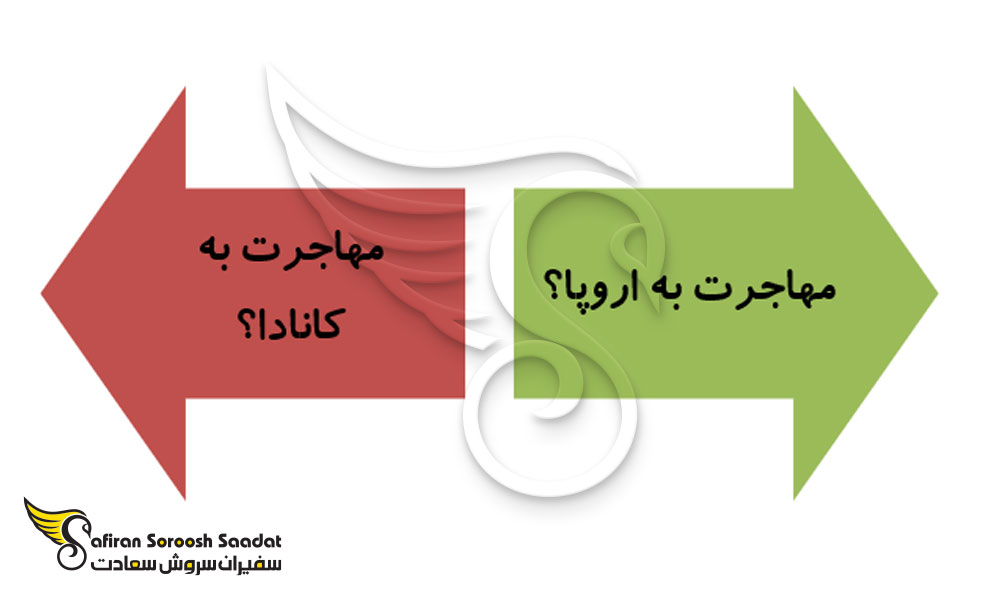 مقایسه مهاجرت به اروپا یا کانادا