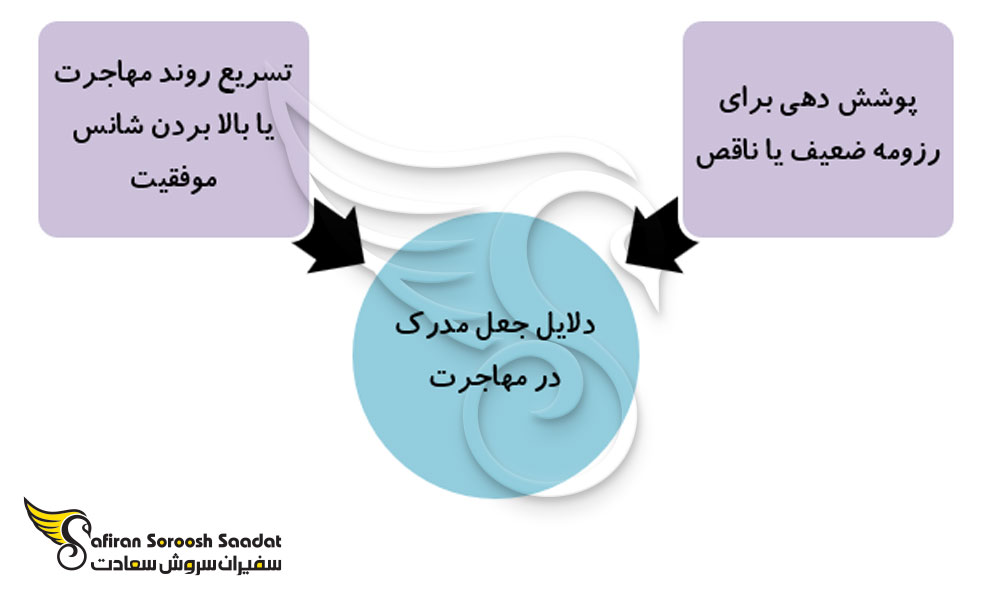 دلایل جعل مدرک در مهاجرت و خطرات آن