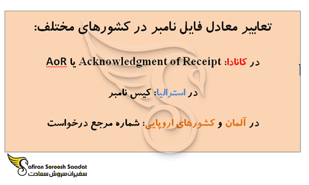 اهمیت فایل نامبر تشکیل دادن در مهاجرت