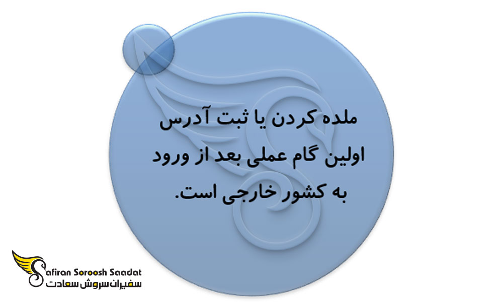 ضرورت ملده کردن و ثبت آدرس در مهاجرت