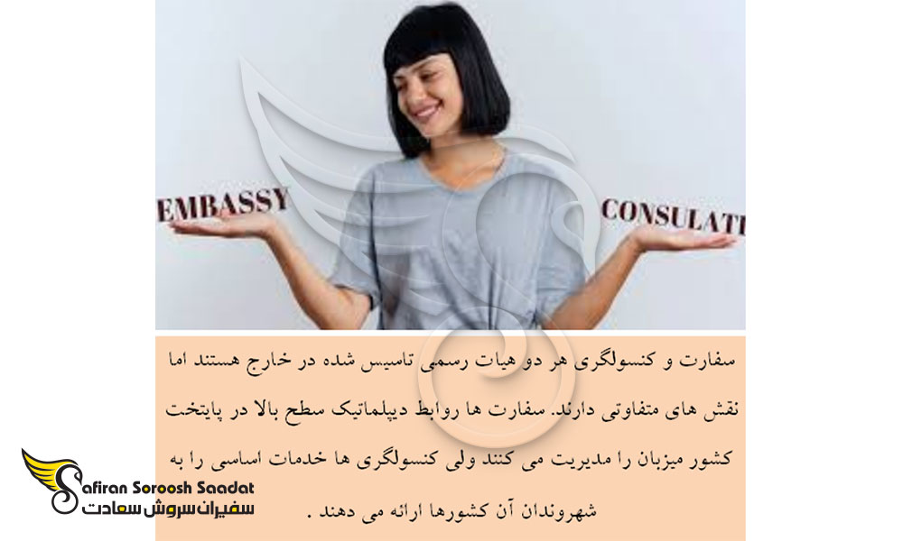 تفاوت کنسولگری و سفارت از لحاظ جایگاه و سطح دیپلماتیک