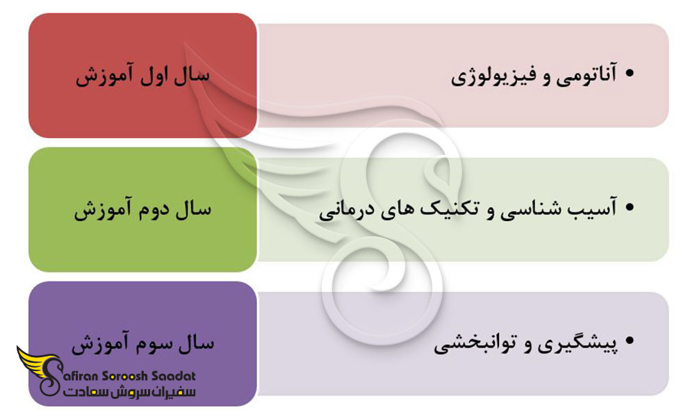 محتوای آموزشی در آوسبیلدونگ فیزیوتراپیست