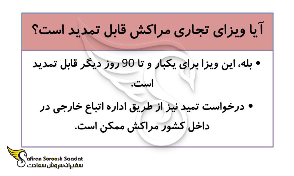 آیا ویزای تجاری مراکش قابل تمدید است